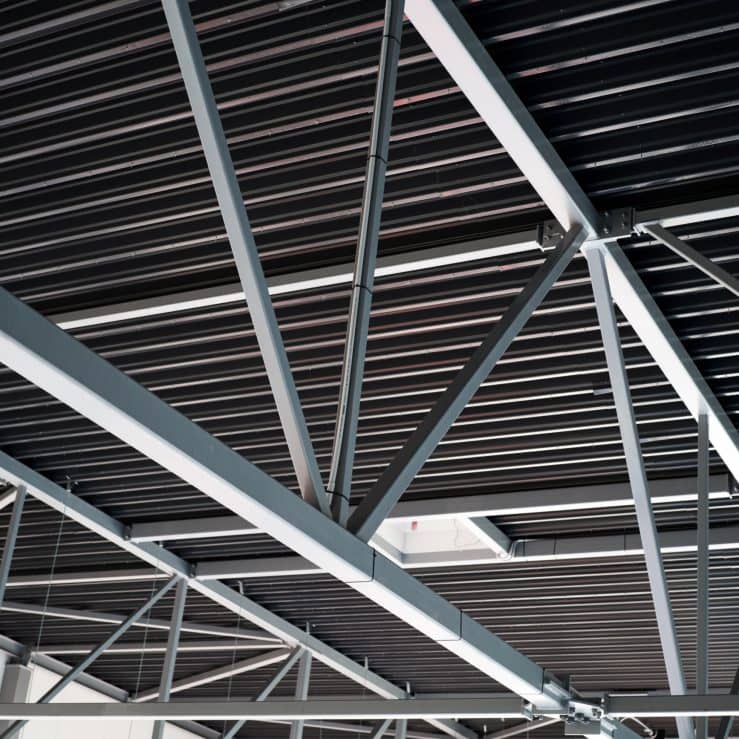 Intumescent coating - Passive fire protection Intumescent coating on some black metal interior